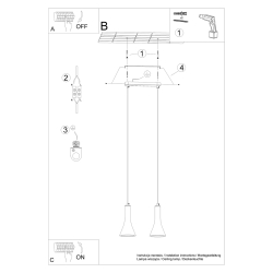 Lampa wisząca REA 2 beton