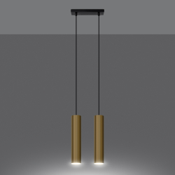 Lampa Wisząca LAGOS 2 złoty połysk