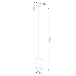 Lampa wisząca ceramiczna GOBI