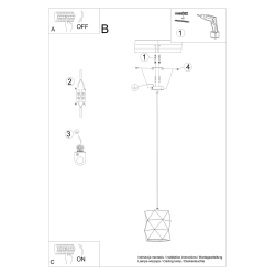 Lampa wisząca ceramiczna GOBI
