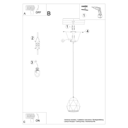 Lampa wisząca ceramiczna MINT