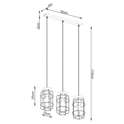 Lampa wisząca GOTTO 3L
