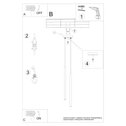 Lampa wisząca PASTELO 2 biała