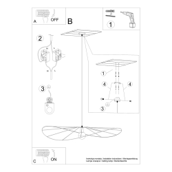 Lampa wisząca ESKOLA 110 czarna