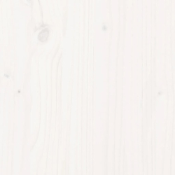 Rabata ogrodowa z płotkiem, biała, 150x30x30 cm, drewno sosnowe