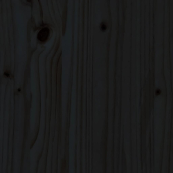 Rabata ogrodowa z płotkiem, czarna, 200x50x50cm, drewno sosnowe