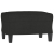 3-osobowa sofa z podnóżkiem, czarna, 180 cm, tkaniną
