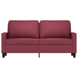 Sofa 2-osobowa, winna czerwień, 140 cm, tapicerowana tkaniną