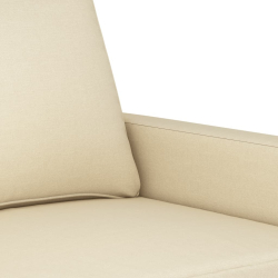 3-osobowa sofa, kremowa, 180 cm, tapicerowana tkaniną