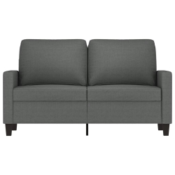 Sofa 2-osobowa, ciemnoszara, 120 cm, tapicerowana tkaniną