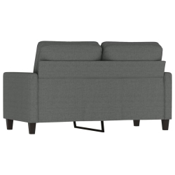 Sofa 2-osobowa, ciemnoszara, 120 cm, tapicerowana tkaniną