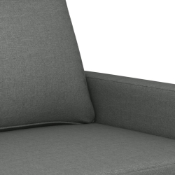 Sofa 2-osobowa, ciemnoszara, 120 cm, tapicerowana tkaniną