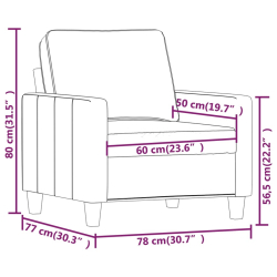 Fotel, kremowy, 60 cm, obity tkaniną