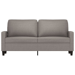Sofa 2-osobowa, kolor taupe, 140 cm, tapicerowana tkaniną
