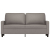 Sofa 2-osobowa, kolor taupe, 140 cm, tapicerowana tkaniną