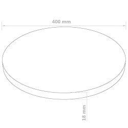 Blat stołu, okrągły, MDF, 400 x 18 mm