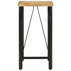 Stolik barowy, 55x55x107 cm, lite drewno mango i żelazo