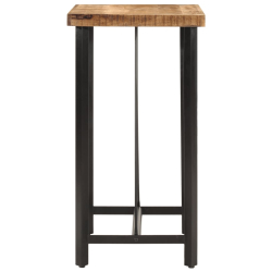 Stolik barowy, 55x55x107 cm, lite drewno mango i żelazo