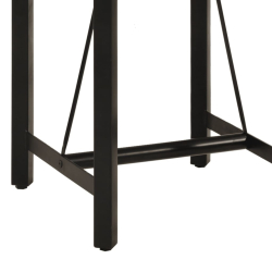 Stolik barowy, 55x55x107 cm, lite drewno mango i żelazo