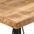 Stolik barowy, 55x55x107 cm, lite drewno mango i żelazo