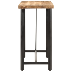 Stolik barowy, 110x55x107 cm, lite drewno mango i żelazo