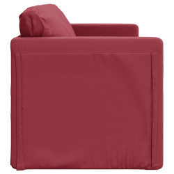 Sofa podłogowa 2-w-1, kolor wina, 112x174x55 cm, sztuczna skóra