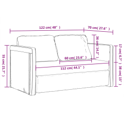 Sofa podłogowa 2-w-1, ciemnozielona, 122x204x55 cm, aksamit