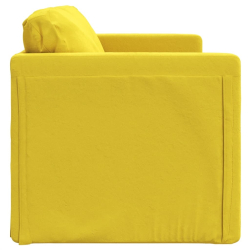 Sofa podłogowa 2-w-1, ciemnożółta, 122x204x55 cm, aksamit