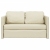 Sofa podłogowa 2-w-1, kremowa, 112x174x55 cm, sztuczna skóra