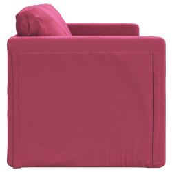 Sofa podłogowa 2-w-1, winna czerwień, 122x204x55 cm, aksamit