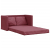 Sofa podłogowa 2-w-1, winna czerwień, 112x174x55 cm, tkanina