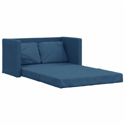 Sofa podłogowa 2-w-1, niebieska, 112x174x55 cm, tkanina