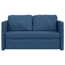 Sofa podłogowa 2-w-1, niebieska, 112x174x55 cm, tkanina