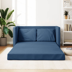 Sofa podłogowa 2-w-1, niebieska, 112x174x55 cm, tkanina