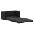 Sofa podłogowa 2-w-1, czarna, 122x204x55 cm, aksamit