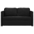 Sofa podłogowa 2-w-1, czarna, 122x204x55 cm, aksamit