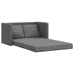 Sofa podłogowa 2-w-1, ciemnoszara, 112x174x55 cm, tkanina