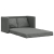 Sofa podłogowa 2-w-1, ciemnoszara, 112x174x55 cm, tkanina