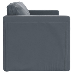 Sofa podłogowa 2-w-1, ciemnoszara, 122x204x55 cm, aksamit