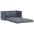 Sofa podłogowa 2-w-1, ciemnoszara, 122x204x55 cm, aksamit