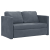 Sofa podłogowa 2-w-1, ciemnoszara, 122x204x55 cm, aksamit