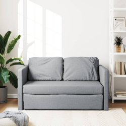 Sofa podłogowa 2-w-1, jasnoszara, 112x174x55 cm, tkanina