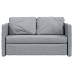 Sofa podłogowa 2-w-1, jasnoszara, 112x174x55 cm, tkanina