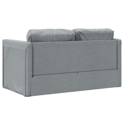 Sofa podłogowa 2-w-1, jasnoszara, 112x174x55 cm, tkanina