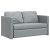 Sofa podłogowa 2-w-1, jasnoszara, 112x174x55 cm, tkanina