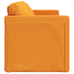 Sofa podłogowa 2-w-1, ciemnożółta, 112x174x55 cm, tkanina