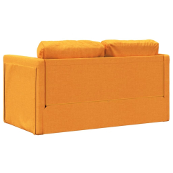 Sofa podłogowa 2-w-1, ciemnożółta, 112x174x55 cm, tkanina