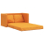 Sofa podłogowa 2-w-1, ciemnożółta, 112x174x55 cm, tkanina
