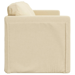 Sofa podłogowa 2-w-1, kremowa, 112x174x55 cm, tkanina