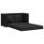 Sofa podłogowa 2-w-1, czarna, 112x174x55 cm, tkanina
